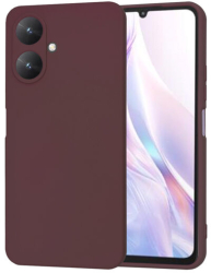 Husa Silicon pentru Xiaomi Redmi 13C 5G / Poco M6 Marmalis SoftFlex Plum Red 