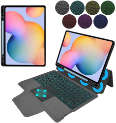 Husa cu Tastatura pentru Samsung Galaxy Tab S6 Lite 2020/2022/2024 - Techsuit KeyTab Pro - Black 