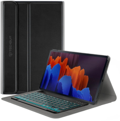 Husa cu Tastatura pentru Samsung Galaxy Tab S7 Plus 12.4 T970/T976 - Techsuit CozyTab Case - Black 