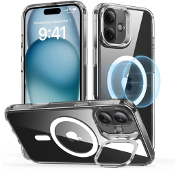 Husa pentru iPhone 16 Plus - ESR Classic Hybrid HaloLock Kickstand - Clear 