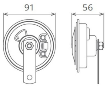 CLAXON ELECTROMAGNETIC 12V 5A TON INALT 