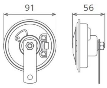 CLAXON ELECTROMAGNETIC 12V 5A TON JOS 