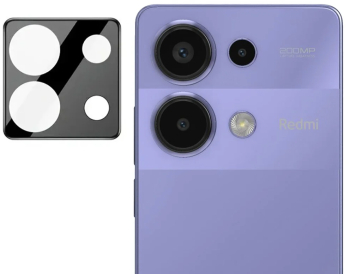 Folie Camera pentru Xiaomi Redmi Note 13 Pro 4G / Poco M6 Pro 4G - Techsuit Full Camera Glass - Black 