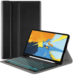 Husa cu Tastatura pentru iPad Pro 11 2018 / 2020 / 2021 / 2022 - Techsuit CozyTab Case - Black 