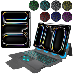 Husa cu Tastatura pentru iPad Pro 13 2024 - Techsuit KeyTab Pro - Black 