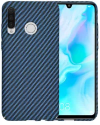 Husa pentru Huawei P30 Lite / P30 Lite New Edition - Techsuit Carbonite FiberShell - Cyan 