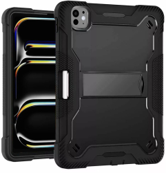 Husa pentru iPad Pro 11 2024 + Folie - Techsuit Rugged TabShell - Black 