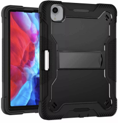 Husa pentru iPad Pro 12.9 2018 / 2020 / 2021 / 2022 + Folie - Techsuit Rugged TabShell - Black 