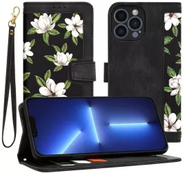 Husa pentru iPhone 13 Pro Max - Techsuit FlipCraft - Flowers of the Dawn 