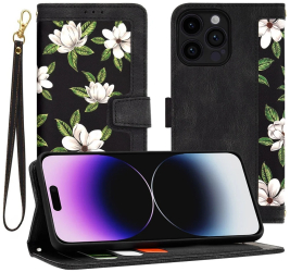 Husa pentru iPhone 14 Pro Max - Techsuit FlipCraft - Flowers of the Dawn 