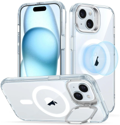 Husa pentru iPhone 15 Plus - ESR Classic Hybrid HaloLock Kickstand - Clear Blue 
