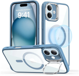 Husa pentru iPhone 16 - ESR Classic Hybrid HaloLock Kickstand - Clear Blue 
