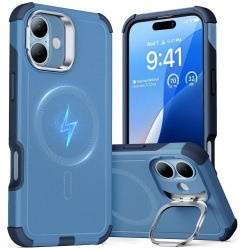 Husa pentru iPhone 16 - ESR Cyber Armor Kickstand - Blue 