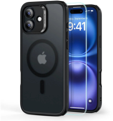 Husa pentru iPhone 16 + Folie - ESR Classic Hybrid HaloLock - Frosted Black