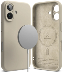 Husa pentru iPhone 16 Plus - Ringke Silicone Magnetic MagSafe - Stone
