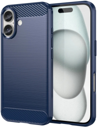 Husa pentru iPhone 16 Plus - Techsuit Carbon Silicone - Blue 