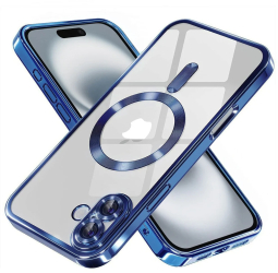 Husa pentru iPhone 16 Plus - Techsuit Luxury Crystal MagSafe - Deep Blue 