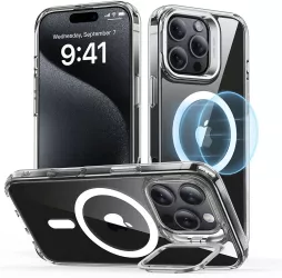 Husa pentru iPhone 16 Pro - ESR Classic Hybrid HaloLock Kickstand - Clear 