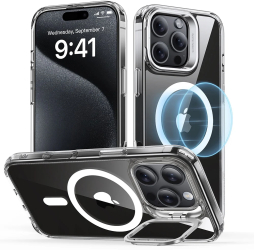 Husa pentru iPhone 16 Pro Max - ESR Classic Hybrid HaloLock Kickstand - Clear 