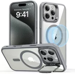 Husa pentru iPhone 16 Pro Max - ESR Classic Hybrid HaloLock Kickstand - Grey Clear 
