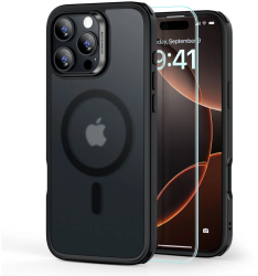 Husa pentru iPhone 16 Pro Max + Folie - ESR Classic Hybrid HaloLock - Frosted Black 