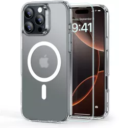 Husa pentru iPhone 16 Pro Max + Folie - ESR Classic Hybrid HaloLock - Frosted Clear 