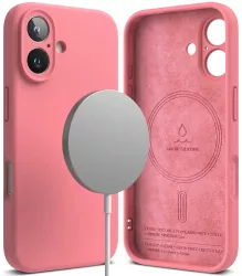 Husa pentru iPhone 16 - Ringke Silicone Magnetic MagSafe - Pink 