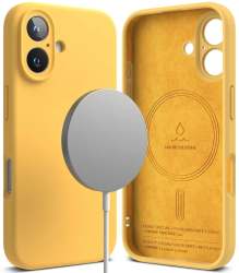 Husa pentru iPhone 16 - Ringke Silicone Magnetic MagSafe - Yellow 