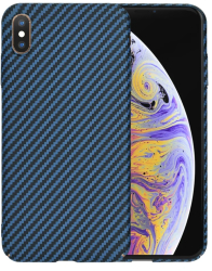 Husa pentru iPhone XS Max - Techsuit Carbonite FiberShell - Cyan 