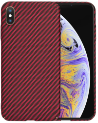 Husa pentru iPhone XS Max - Techsuit Carbonite FiberShell - Red 