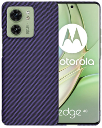 Husa pentru Motorola Edge 40 / Edge 2023 - Techsuit Carbonite FiberShell - Purple 