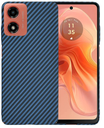 Husa pentru Motorola Moto G04 / Moto G04s / Moto G24 / Moto E14 - Techsuit Carbonite FiberShell - Cyan 