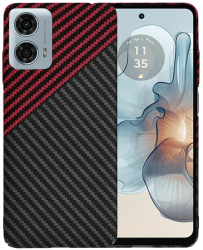 Husa pentru Motorola Moto G24 Power - Techsuit Carbonite FiberShell - Red Vortex 