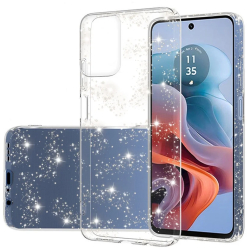 Husa pentru Motorola Moto G34 / Moto G45 - Techsuit SparkleSkin Series - Clear 
