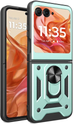 Husa pentru Motorola Razr 50 - Techsuit CamShield Series - Green 
