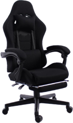 Scaunul Gaming B216 negru cu suport picioare