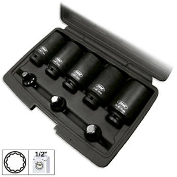 SET DE 8 TUBULARE SI CAPETE XZN 1/2DE IMPACT JBM 