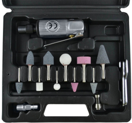 TRUSA DE 16 PIESE CU POLIZOR DREPT PNEUMATIC JBM 
