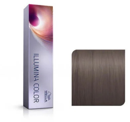 Vopsea de par profesionala permanenta Wella Illumina Color 6/16 castaniu deschis albastru 
