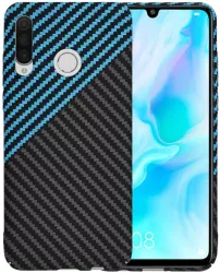 Husa pentru Huawei P30 Lite / P30 Lite New Edition - Techsuit Carbonite FiberShell - Blue Pulse 