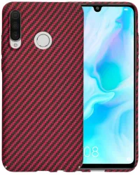 Husa pentru Huawei P30 Lite / P30 Lite New Edition - Techsuit Carbonite FiberShell - Red 