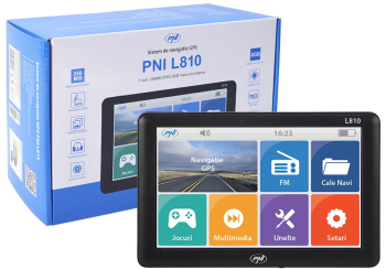SISTEM DE NAVIGATIE GPS PNI L810 ECRAN 7 INCH 800 MHZ 256MB DDR 8GB MEMORIE INTERNA FM TRANSMITTER 