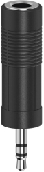 Adaptor audio Hama Jack 6.3mm - Jack 3.5mm negru 