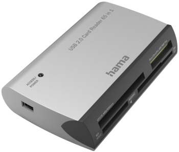 Card Reader Hama All In One 200129 USB 2.0 USB-A Argintiu/Negru 