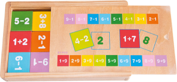 Jucarie din lemn - Invatam matematica adunare si scadere 
