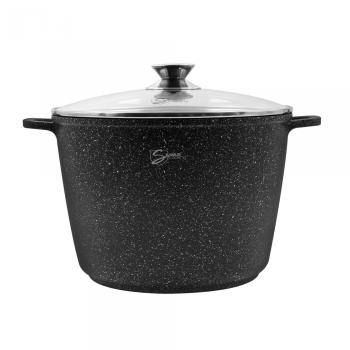 Oala inalta cu capac Samus TOL242-OIC TOLEDO LINE 6.2L Capac din sticla termorezistenta Negru 