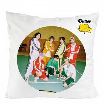 Perna personalizata bts kpop trupa army butter poliester 40x 40 cm 