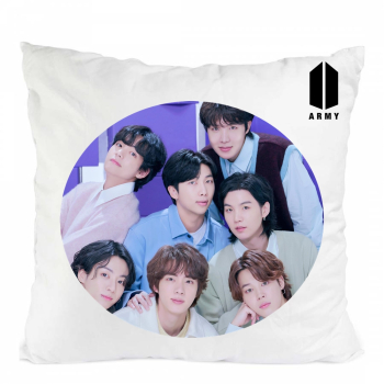 Perna personalizata bts kpop trupa army poliester 40x 40 cm 