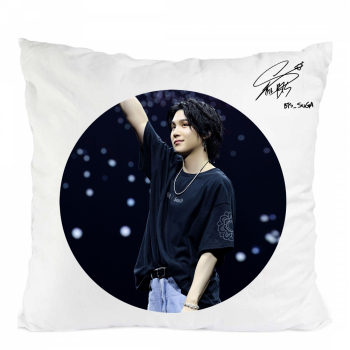 Perna personalizata bts suga army kpop poliester 40x 40 cm 