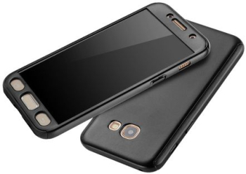 Husa FullBody MyStyle Black pentru Samsung Galaxy A3 2017 acoperire completa 360 grade cu folie de protectie gratis 